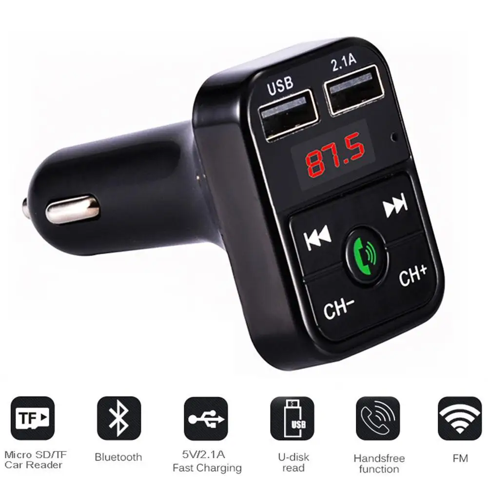 Автомобильный Bluetooth 5 0 FM передатчик Беспроводной громкой связи гарнитура для