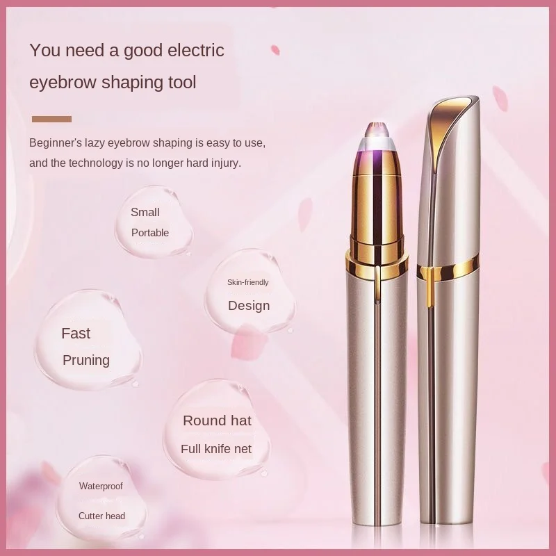 

Brow Shaping Trimmer Electric Eyebrow Razor Shaver Hair Remove Quick & Painless Easy to Use Femme Make Up Eye Brow Shaper