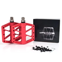 1 pair bike pedals lightweight nylon pedals universal non skid sealed bearing pedals for mountain bike road bike pedal red