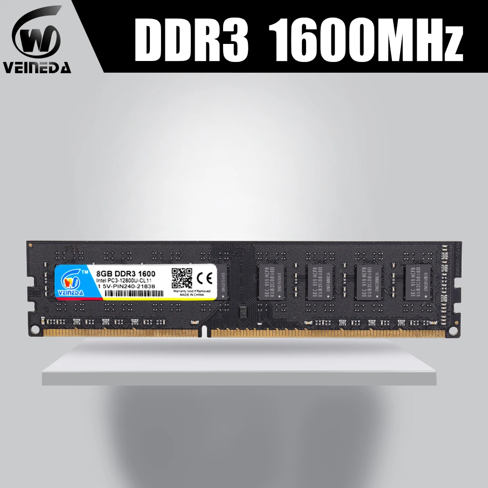 Оперативная память ddr3 16 Гб 2x8гб dimm 1600 МГц для всех настольных компьютеров Intel AMD