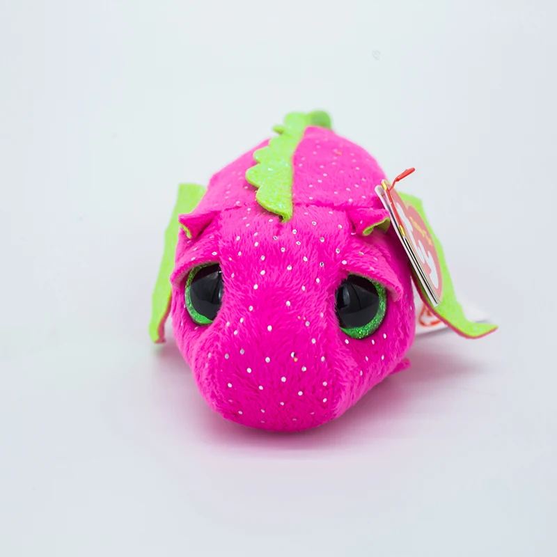 

10CM Ty Beanie Large Glitter Eyes Dalby The Pink Dragon Screen Cleaner Doll Boy Girl Birthday Christmas Gift