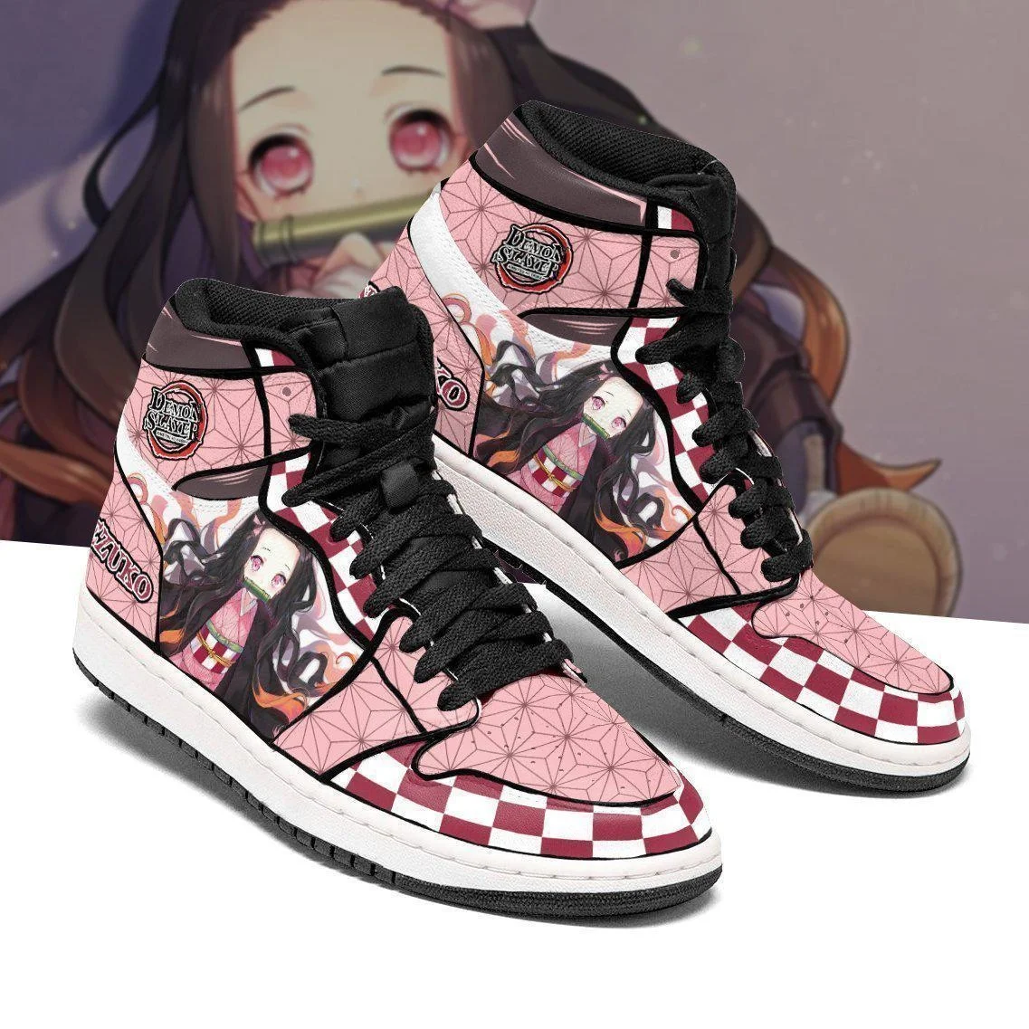 Nezuko Sneakers Costume Demon Slayer Anime Trendy Custom Shoes