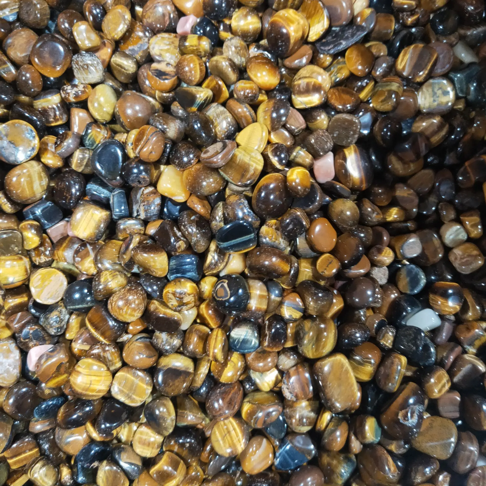 

Natural Yellow Tiger Eye Tumbled Stone Healing Reiki Crystal Chakra Gravels Natural Stones and Minerals