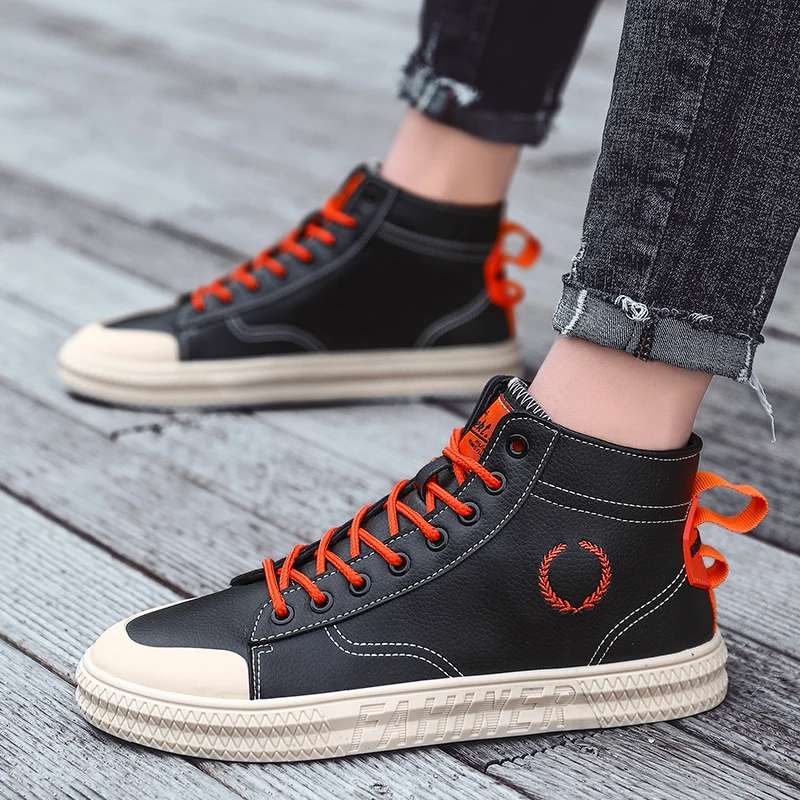 

Black Sneakers White Casual Shoes Men Man Fashion Leather Sneaker Breathable 2020 Zapatos Casuales Sneakers Men's Causal For