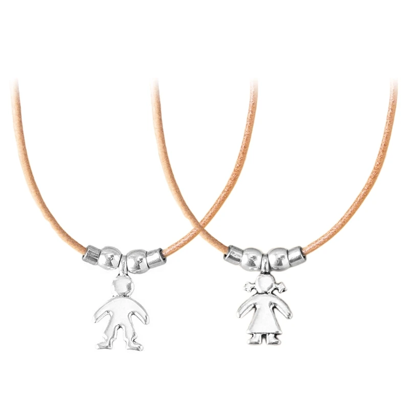 Очаровательное кожаное ожерелье для мальчиков и девочек сына дочери детей