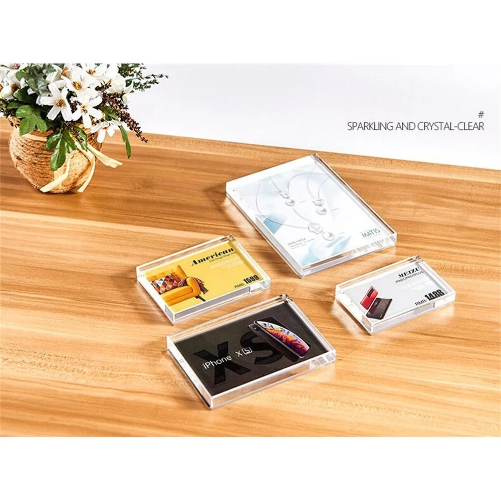 10 Pcs Acrylic Tabletop Menu Display Stand Label Holder Desk Sign Counter Block Frame Picture Photo | Канцтовары для офиса и