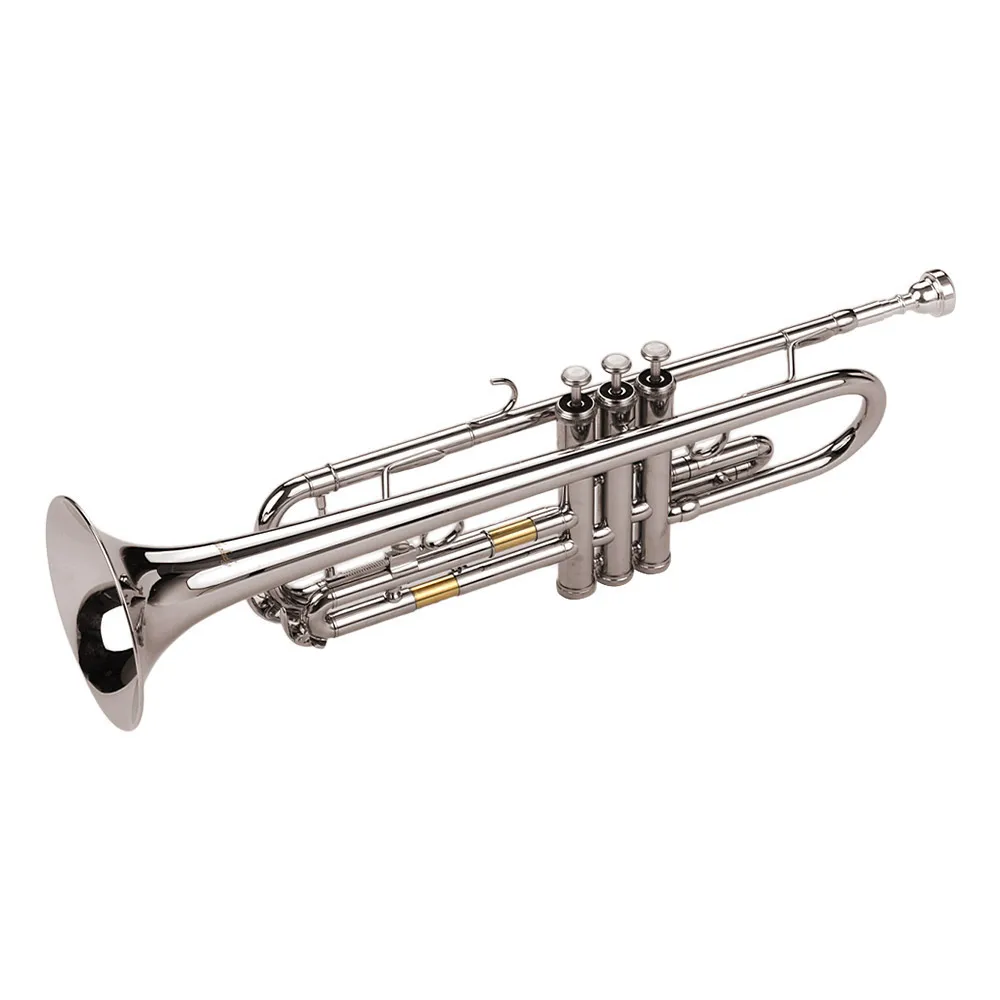 Muslady Стандартный Bb Труба латунь Материал покрытые никелем духовой инструмент с