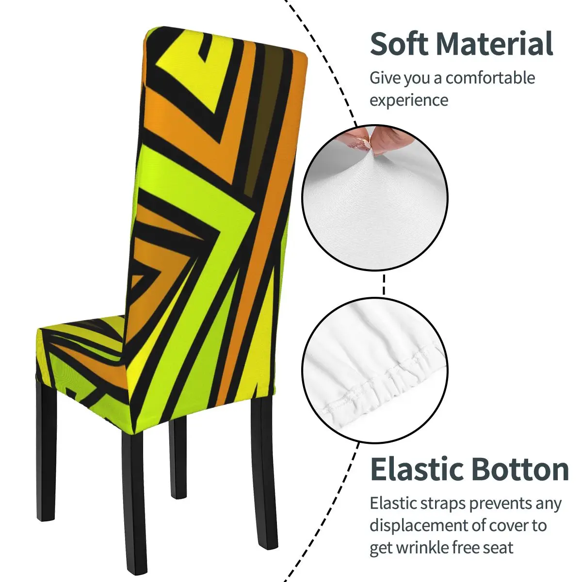 Новинка чехлы на стулья Декоративные Чехлы из полиэстера для столовой съемные