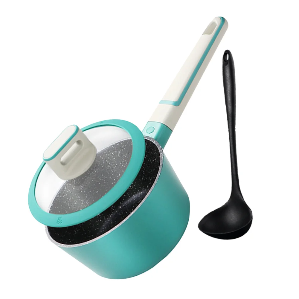 

1.4L Non-stick Stainless Steel Complex Bottom Mini Pot with Spoon (Green)