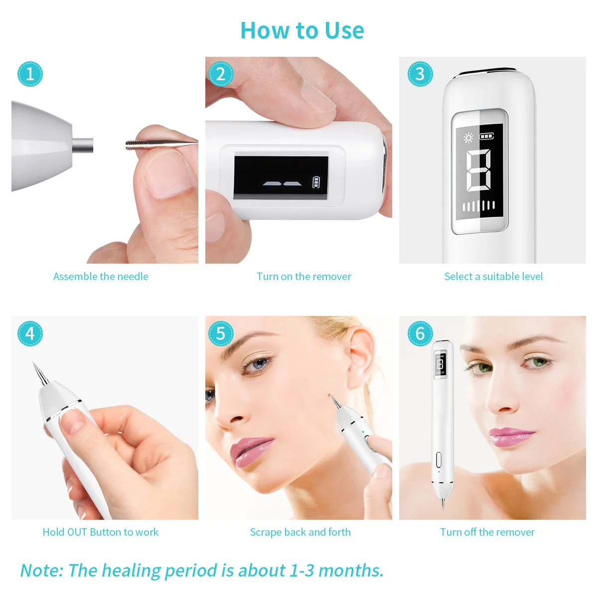 Ручка для удаления Крота жидкокристаллическая Лазерная плазменная ручка машина