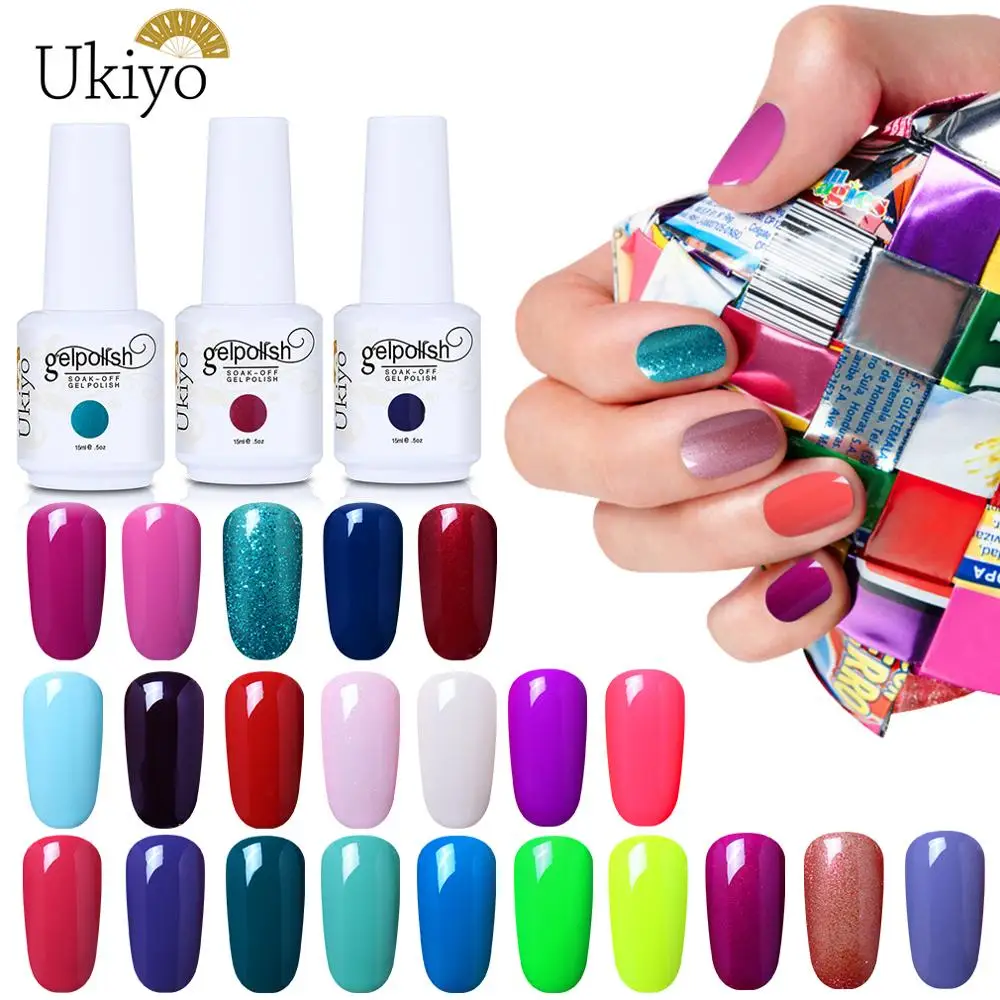 Ukiyo 15 мл Лак для ногтей 170 великолепный цвет Гель-лак для ногтей Vernis полуперманентное верхнее покрытие Базовое покрытие гель-лаки для ногтей Гель-лак