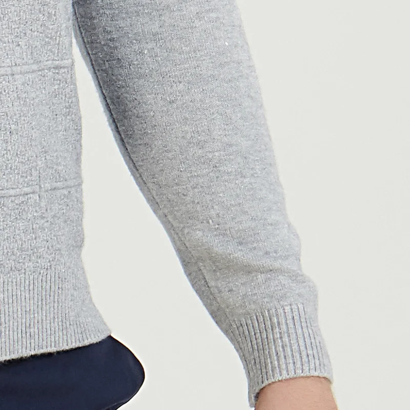 Мужской повседневный облегающий пуловер и свитер для мужчин однотонный