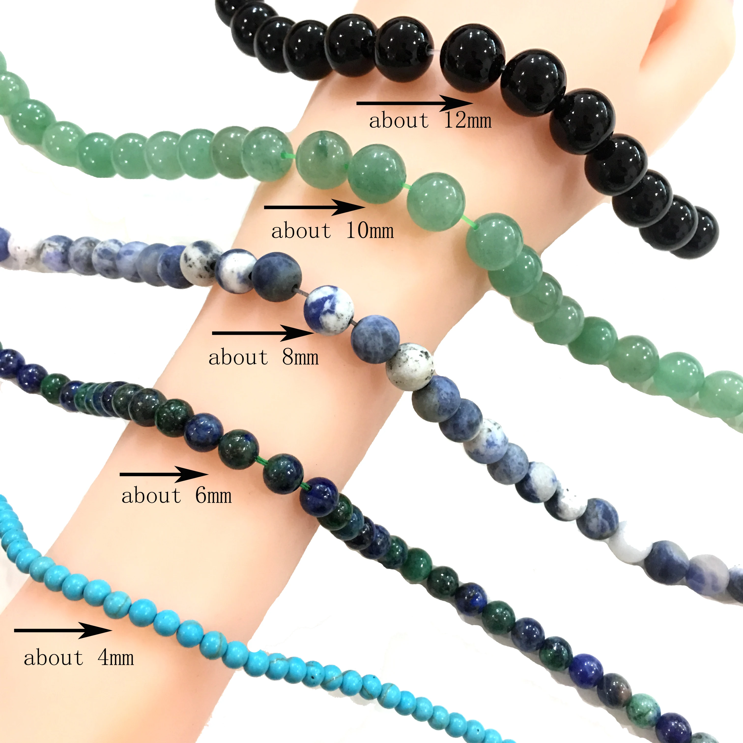 Круглые бусины из натурального камня 8 мм | Украшения и аксессуары