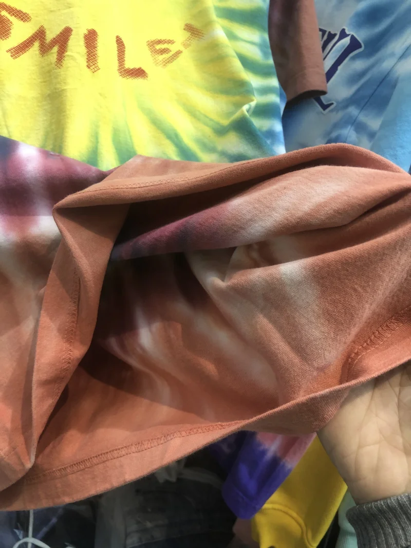 

Tie-dyed T-shirt Men Women Circular Pattern Printing Tee High Quality Oversize Bright Sunshine Tops
