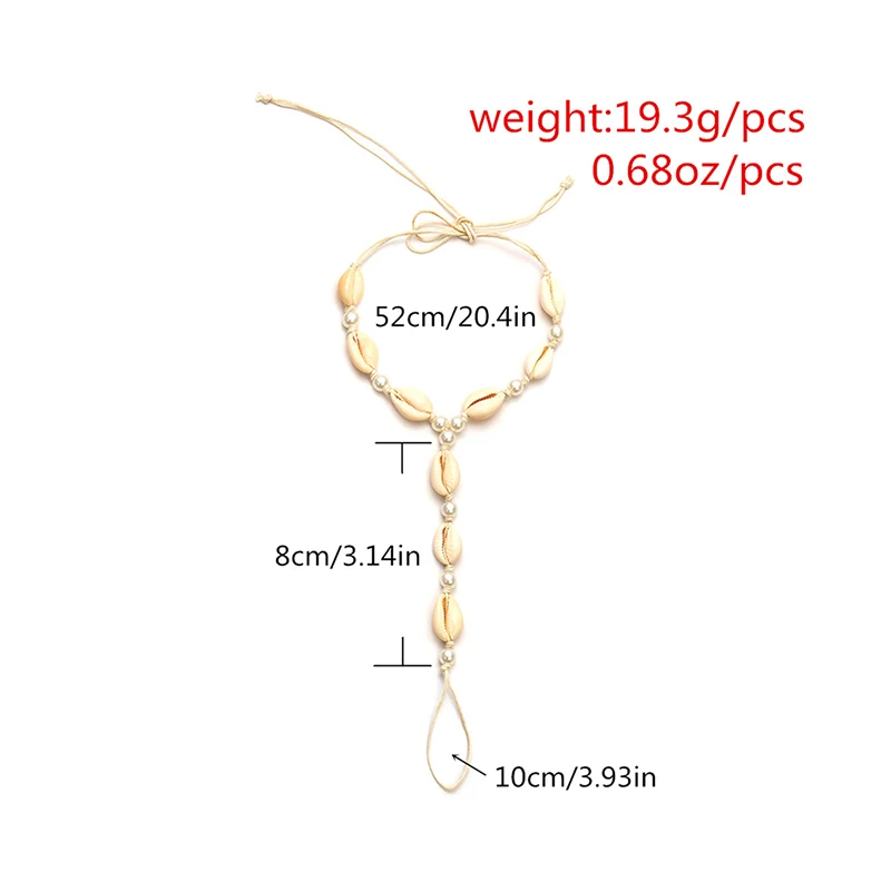 

1 Pc Elegant Pearl Shell Barefoot Sandal Anklet Summer Fashion Foot Chain Toe Beach Ankle