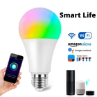 10W WiFi умный светильник лампочка BroadLink LB27R1LB26R1 цветная (RGB) Светодиодная лампа работа с AlexaGoogle Home RGB + белый с регулируемой яркостью таймер 220-240 V