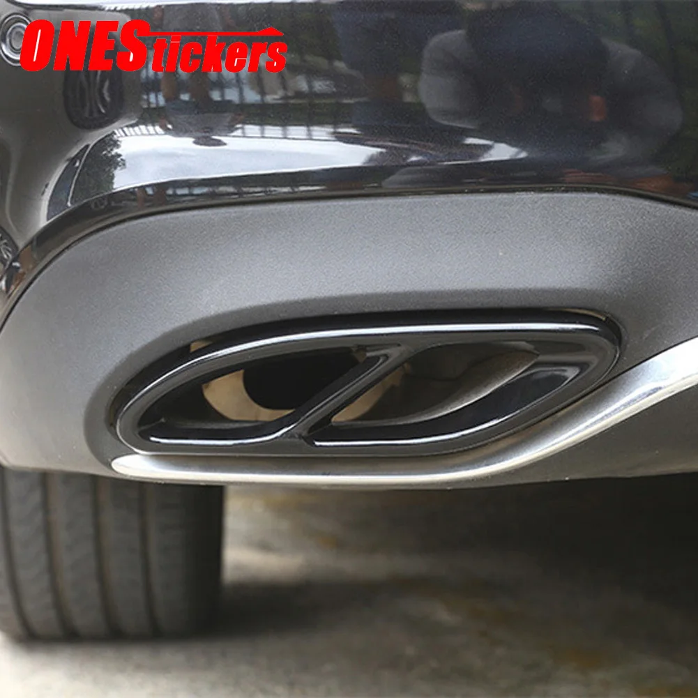 

For Mercedes Benz A B C E GLC GLE GLS Class W176 W246 W247 W205 W213 Coupe C207 X253 W166 C292 X166 Car Exhaust Pipe Cover Trim