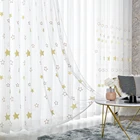 Белые блестящие фототюлевые шторы для гостиной, современные прозрачные оконные занавески, занавески для спальни, кухни