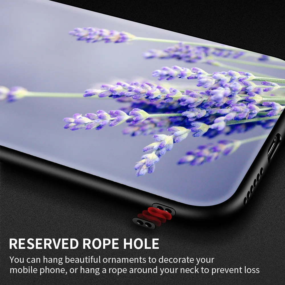 

Purple Lavender Flowers Phone Case For Samsung Galaxy A51 A71 A21s A31 A41 A11 A91 A12 A02s A32 A52 A72 Back Cover Coque Fundas