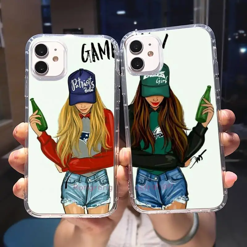 

Girls Bff Best Friends Forever Phone Case Transparent for iPhone 6 7 8 11 12 13 s mini pro X XS XR MAX Plus cover funda shell