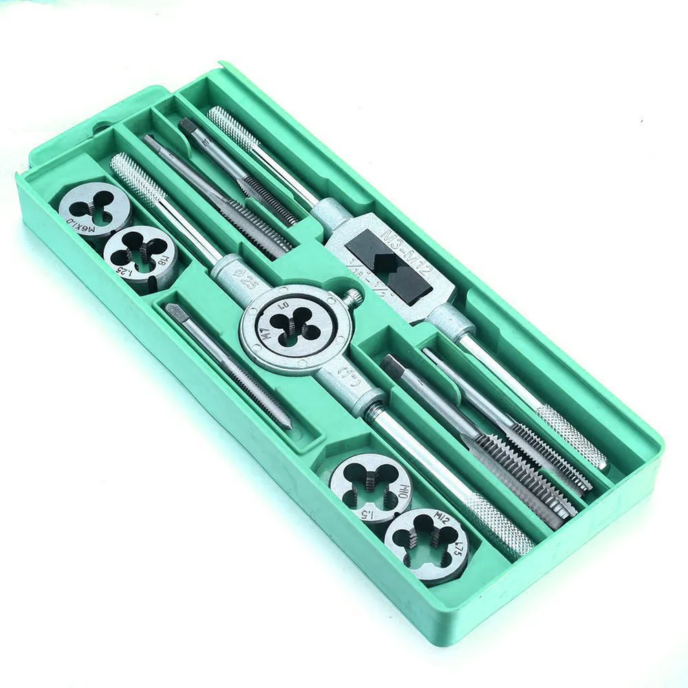 

Tap Dies Set NC Machine Screw Metric Tap and Die Bit Set Thread Plugs Taps Carbon Steel Hand Tools