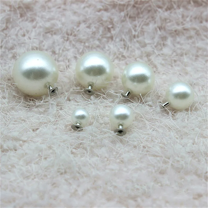 100 шт. DIY коричневый натуральная кожа жемчужные Заклепки Шпильки 6/8/10/12/14/16 мм