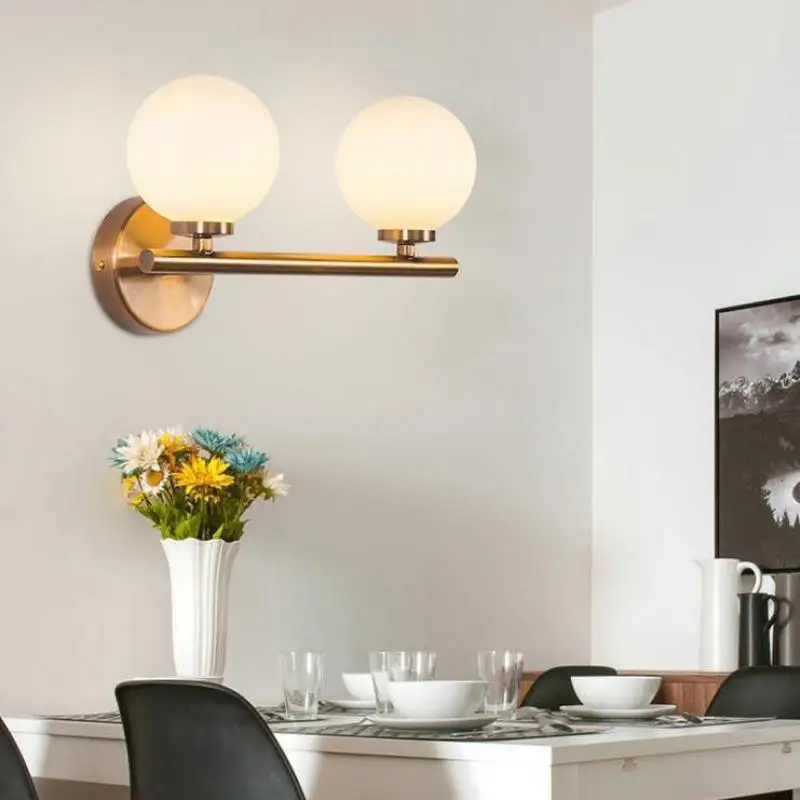 

Glass Wall Lamp Lights For Bathroom G4 Lights For Home Mirror Light Industrial Style House Lighting Fixtures Wall Lamps Vintage