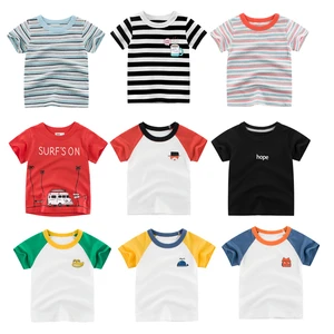 2020 summer fashion Unisex T-shirt Children Boys Short Sleeve White T-Shirt Baby Children cotton top for girls 3 8y