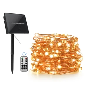 Гирлянда светодиодная на солнечной батарее, 16 м, RF, 17Key, 3528SMD