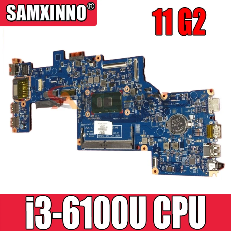 

846994-001 846994-601 846994-501 UMA w i3-6100U материнская плата с процессором для ноутбука для HP ProBook 11 G2 ноутбук ПК