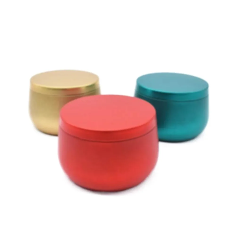 

Wholesale 8OZ Empty Scented Candle Jar Metal Small Round Tin Box Tinplate DIY Handmade Candles Tea Candy Chocolate Storage Case