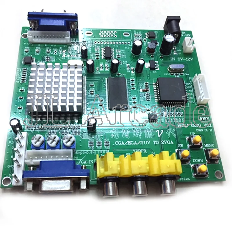 

High Definition groene CGA naar VGA CVBS Arcade Game Video Converter Board voor CRT LCD PDP Monitor