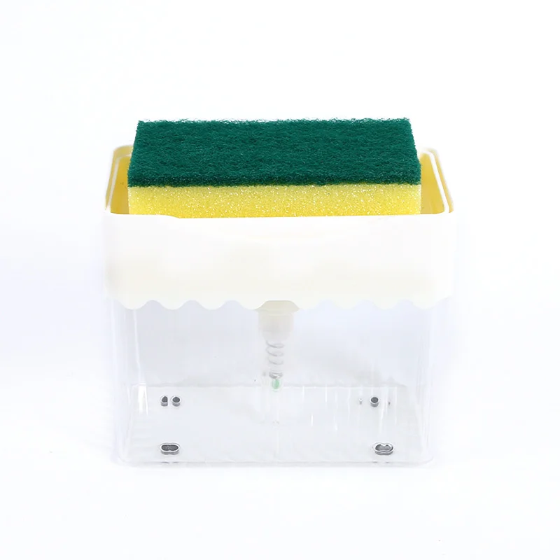 

Kitchen Dishwashing Brush Pot Liquid Pressing Box Sponge Wipe Combination Kitchen Detergent Automatic Liquid Adding