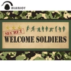 Виниловый фон для фотосъемки Allenjoy на день рождения для мальчиков, добро пожаловать солдатский камуфляж, армейский секретный фон