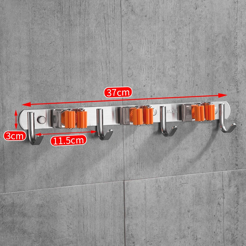 Многофункциональный настенный держатель для швабры вешалка щетки метлы стеллаж