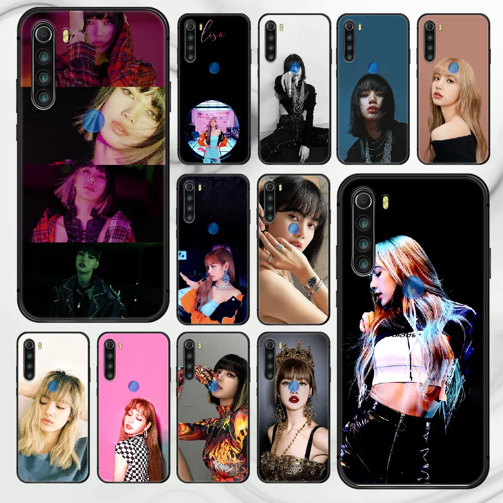 

LISA kpop Phone Case Cover Hull For XIAOMI Redmi 7 7a 8 8a 9 10X NOTE 6 7 7s 8 8t 9 9s Pro Max black Hoesjes Painting Cover