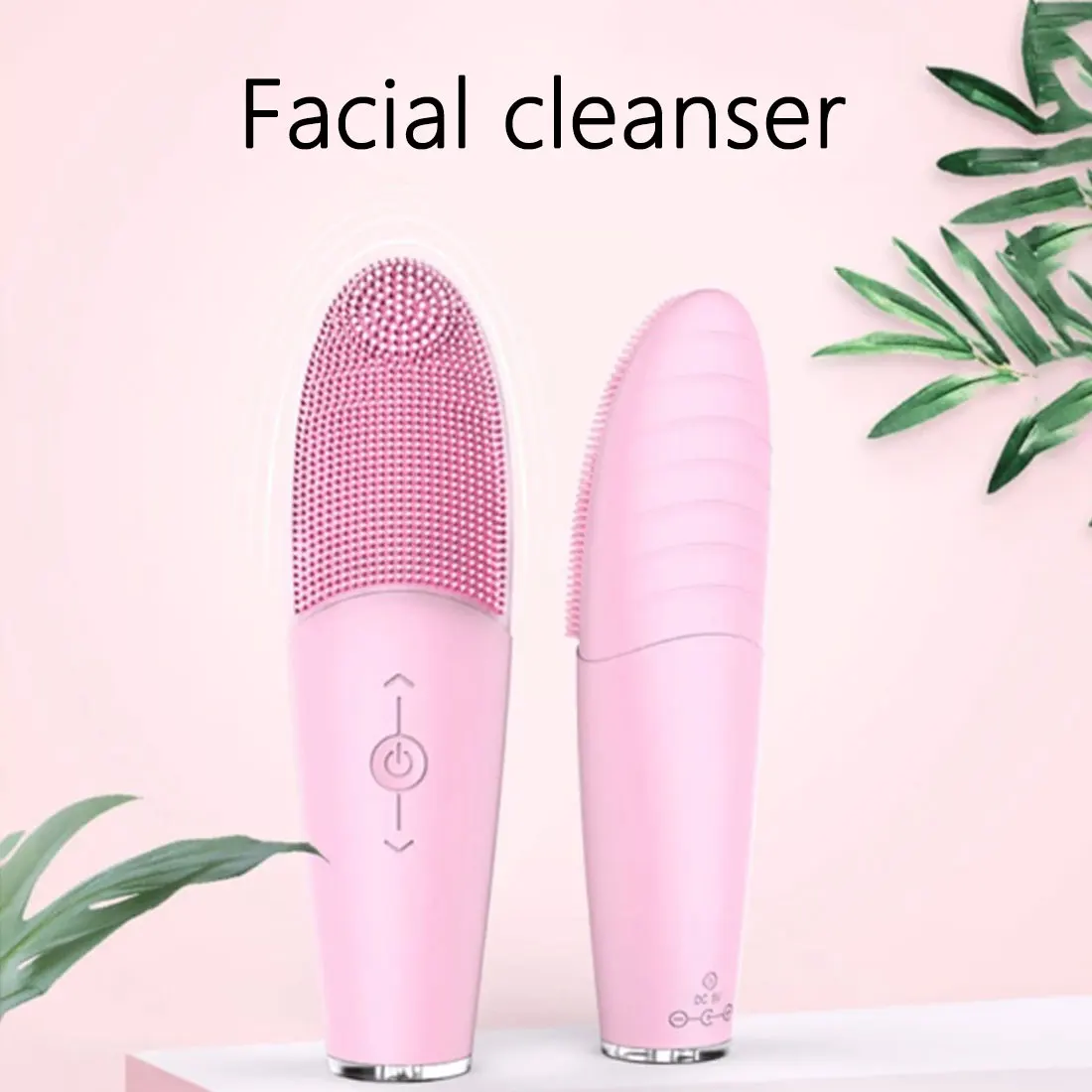 Силиконовая щетка для чистки лица ультразвуковая вибрационная электрическая