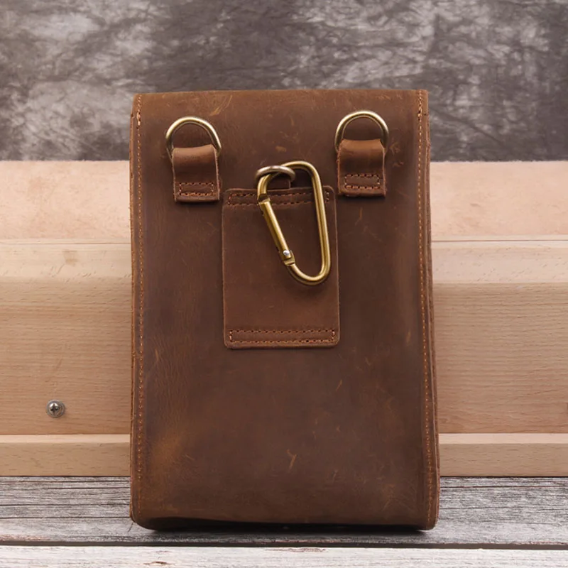 Маленькие Мужские сумки из натуральной кожи поясной кошелек на ремне мессенджер