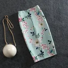 Юбка-карандаш Женская эластичная, до колен, осень, XXL