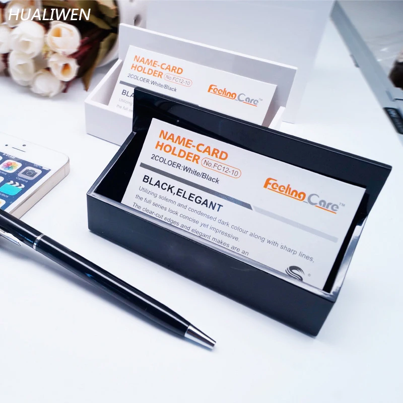 

Creative plastic business card holder printing custom advertising ABS business card case school office supplies