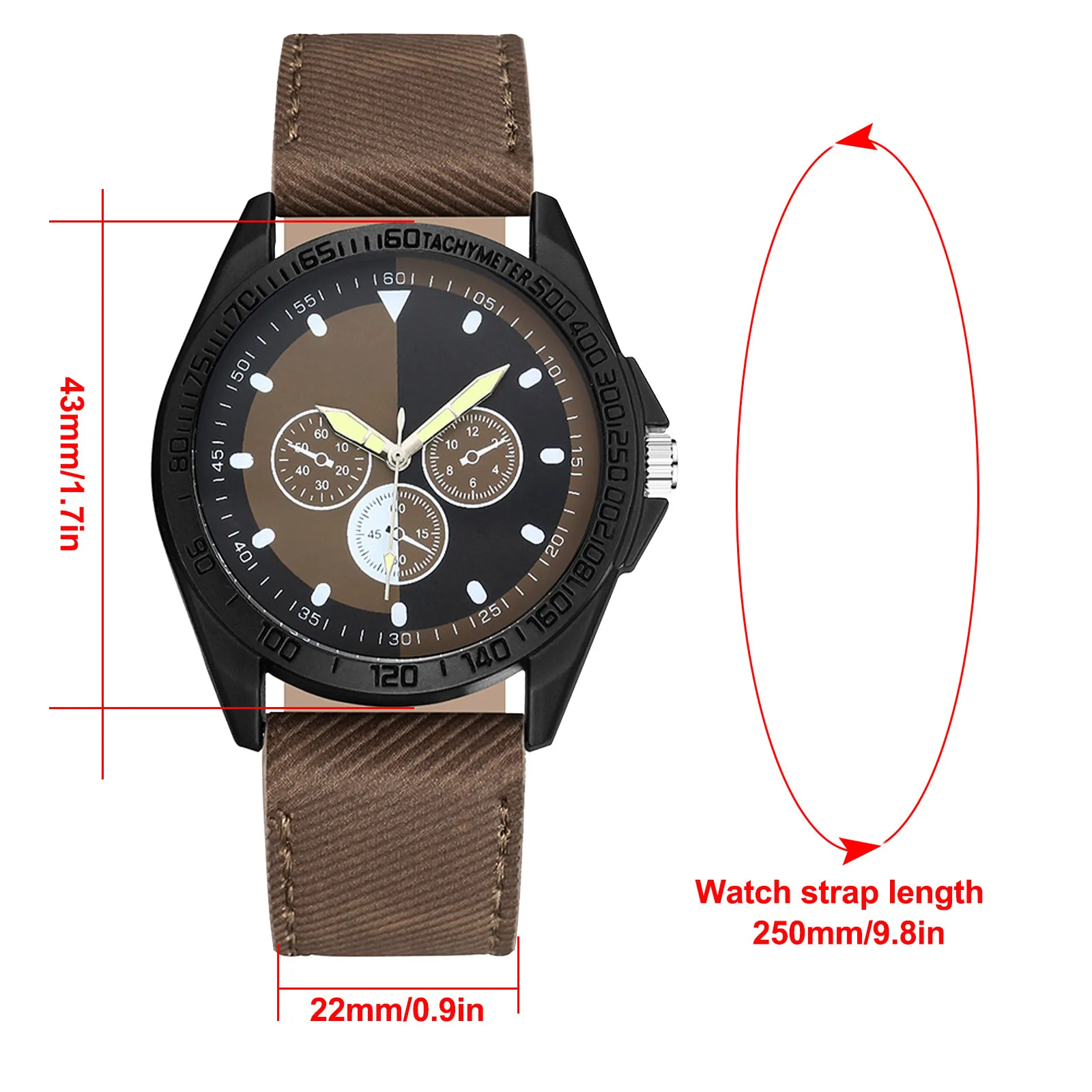 

2021 Fashion Woman Watch No Mark Yin Yang Three Eyes Digital Subdial Business Branded Women's Watches Gift