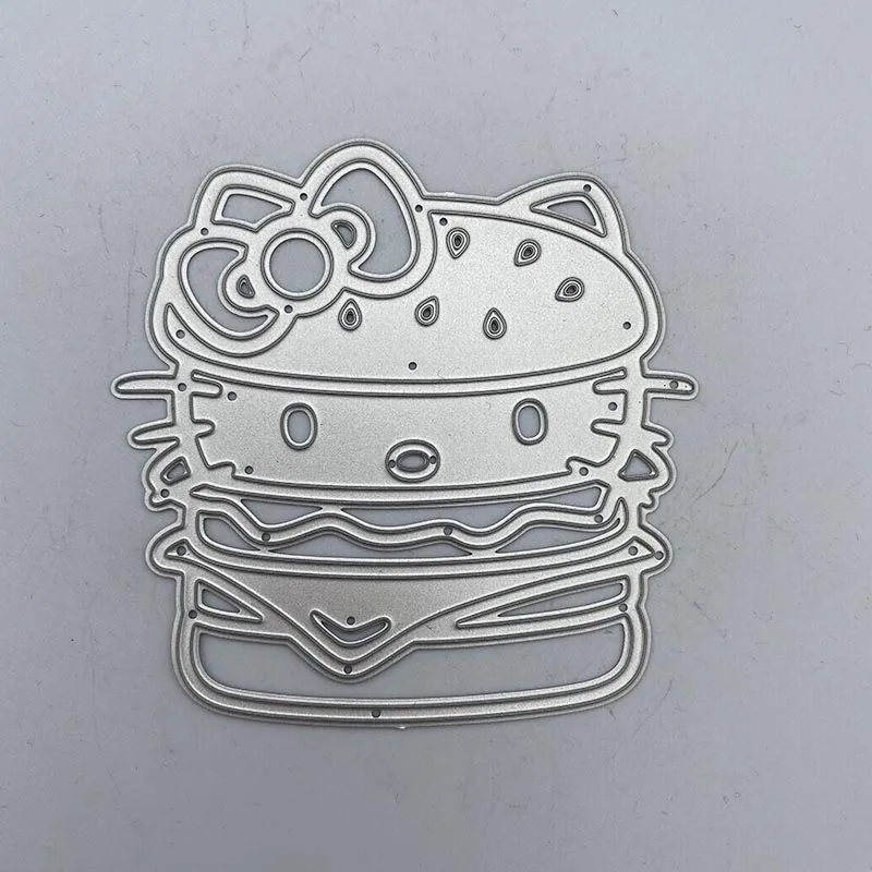 

Metal Cutting Dies Stencil Template Burger Cat For DIY Scrapbooking Embossing Paper Cards Album Making Craft Dies Cut