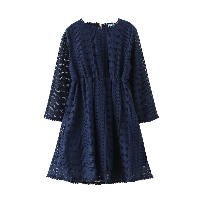 Кружевное платье для маленьких девочек с длинным рукавом размеры 3 4 5 6 7 8 10 12 14 лет