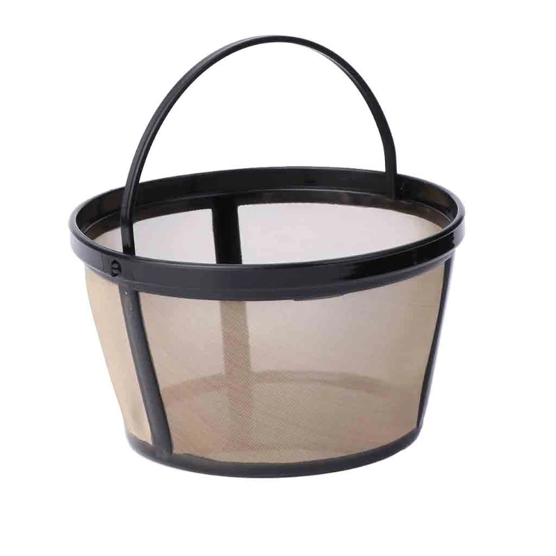 

Reusable 10-12 Cup Coffee Filter Basket-style Permanent Metal Mesh Tool BPA Free A0NC