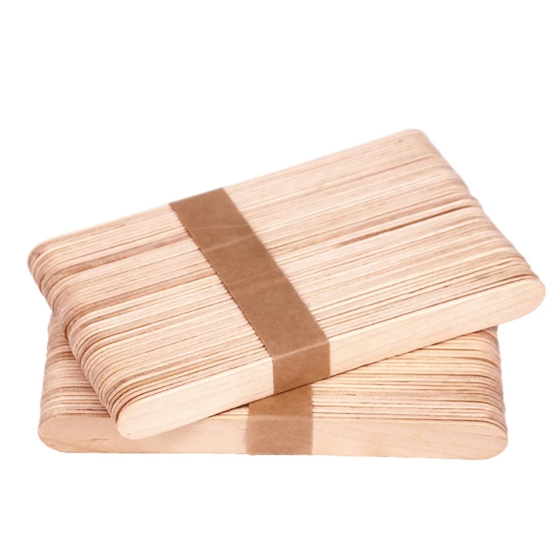 

100Pcs 15cm Disposable Wooden Waxing Stick Wax Bean Wiping Tool Body Hair Removal Spatulas Applicator Tongue Depressor