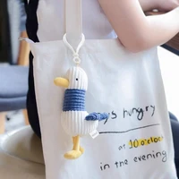 ins plush duck cute doll keychain kawaii cartoon duck bag backpack ornaments girl gift lovers couple lanyard phone accessories