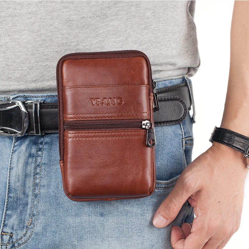 Новые Теплые Поясные Сумки из натуральной кожи в повседневном стиле небольшой