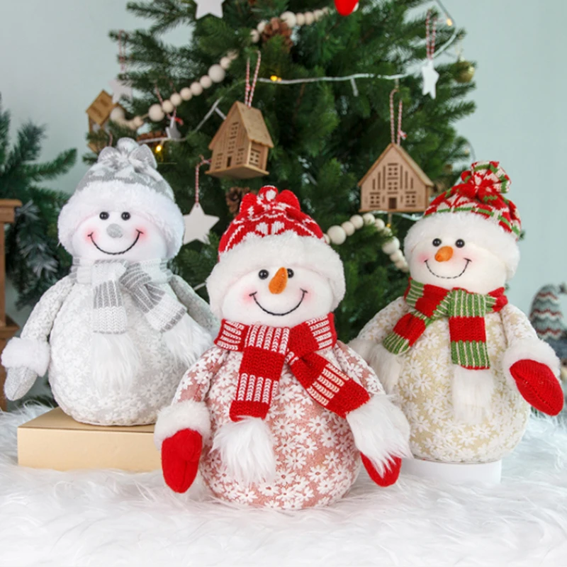 

2021 New Christmas Plush Foam Santa Doll Figurine Ornament Xmas Holiday Gift Festive Party Decor Supplies 2