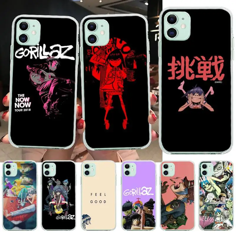Мягкий чехол для телефона с музыкальным постером Gorillaz Boat Illust iPhone 11 pro XS MAX 8 7 6 6S Plus X