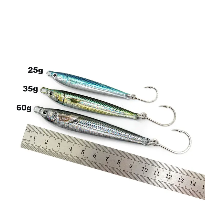 3D лазерная искусственная наживка с металлической ложкой для джиггинга приманка